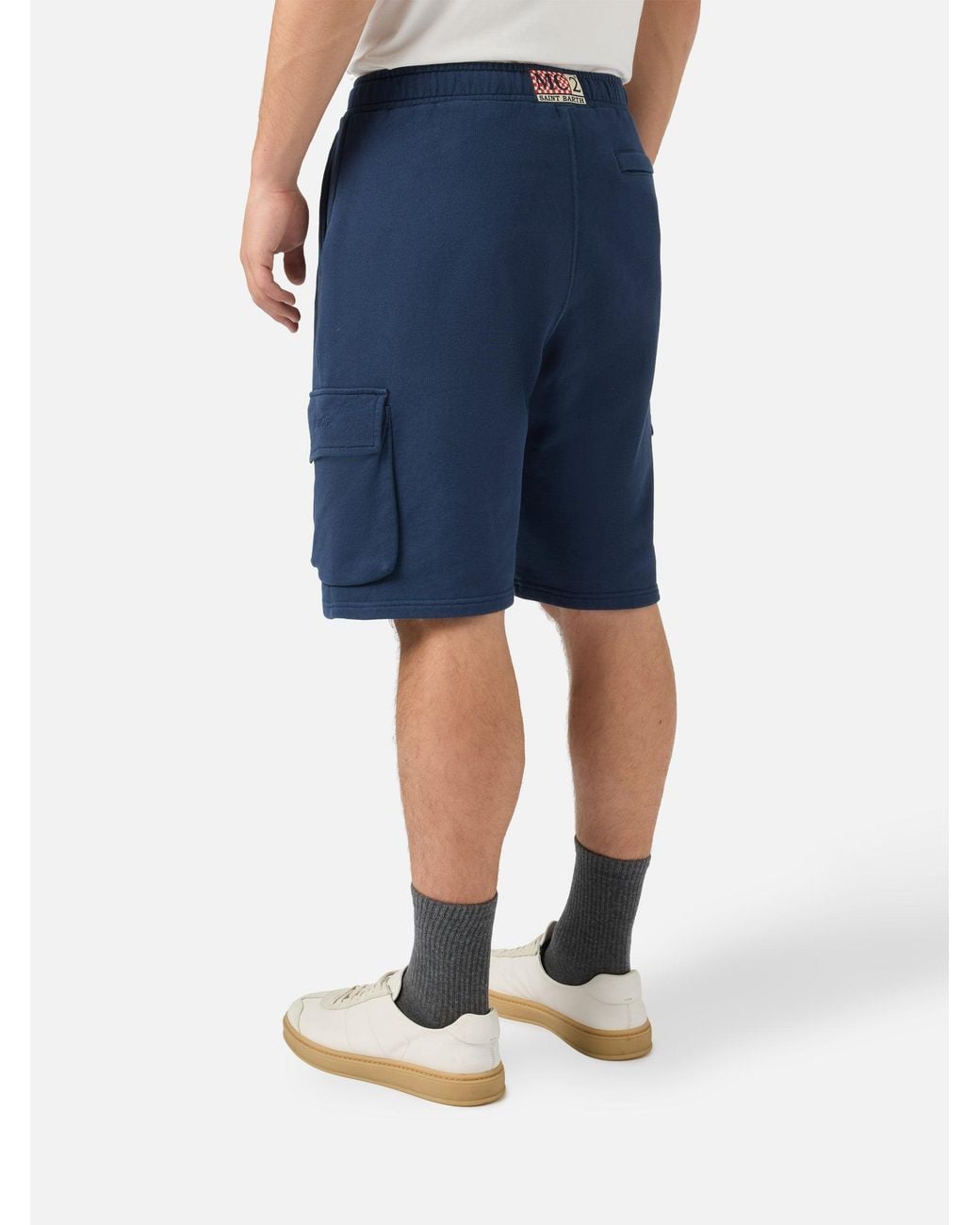 Mc2 Saint Barth Blue Cargo Short Pants Cargy __Single__ for men