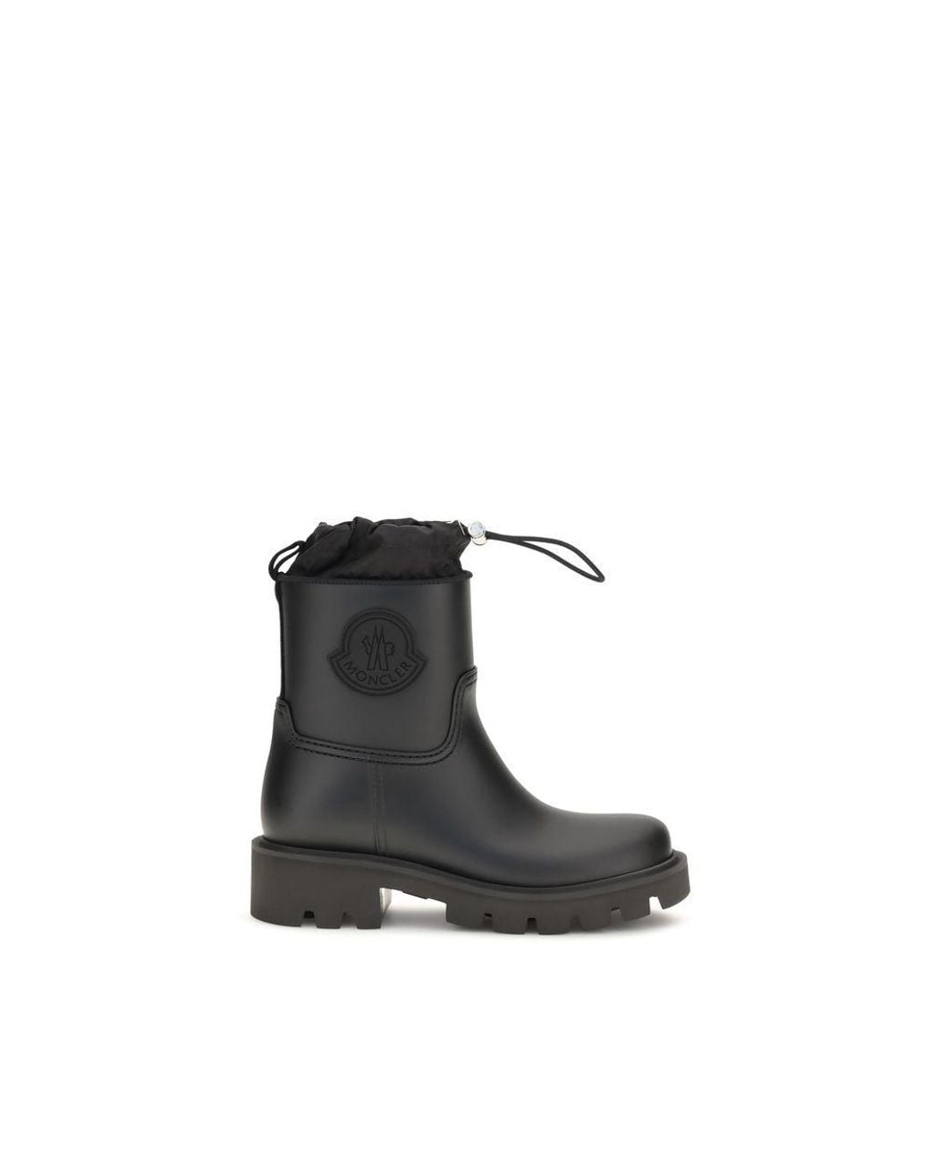 Moncler Black Pvc Rain Boots