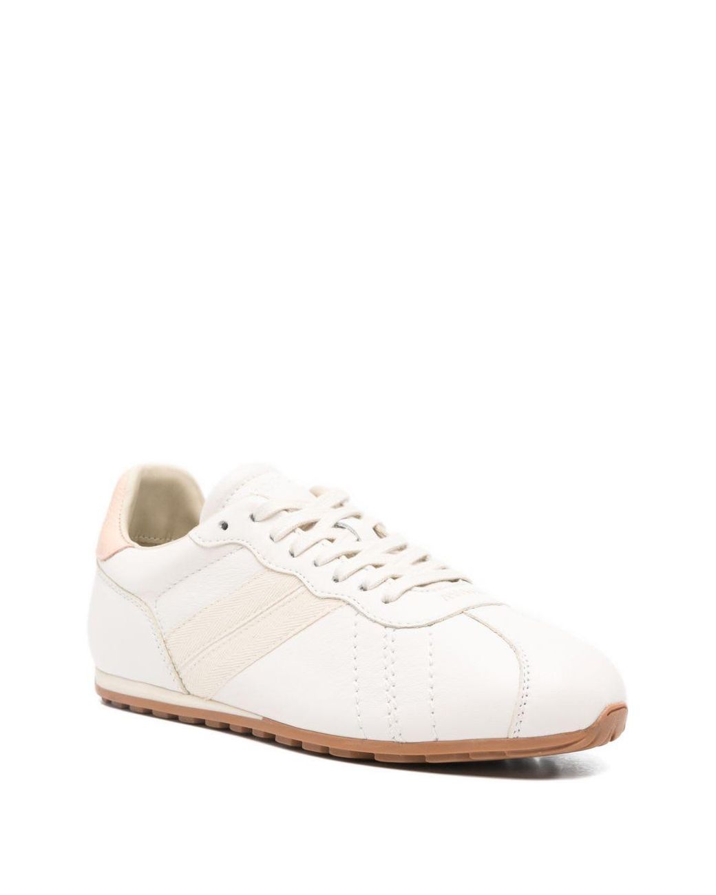 Woolrich White Flat Leather Sneakers