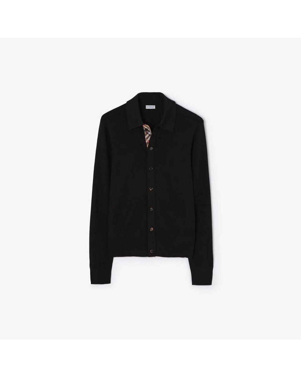 Burberry Black Burberry Knit Overshirt Shirt for men