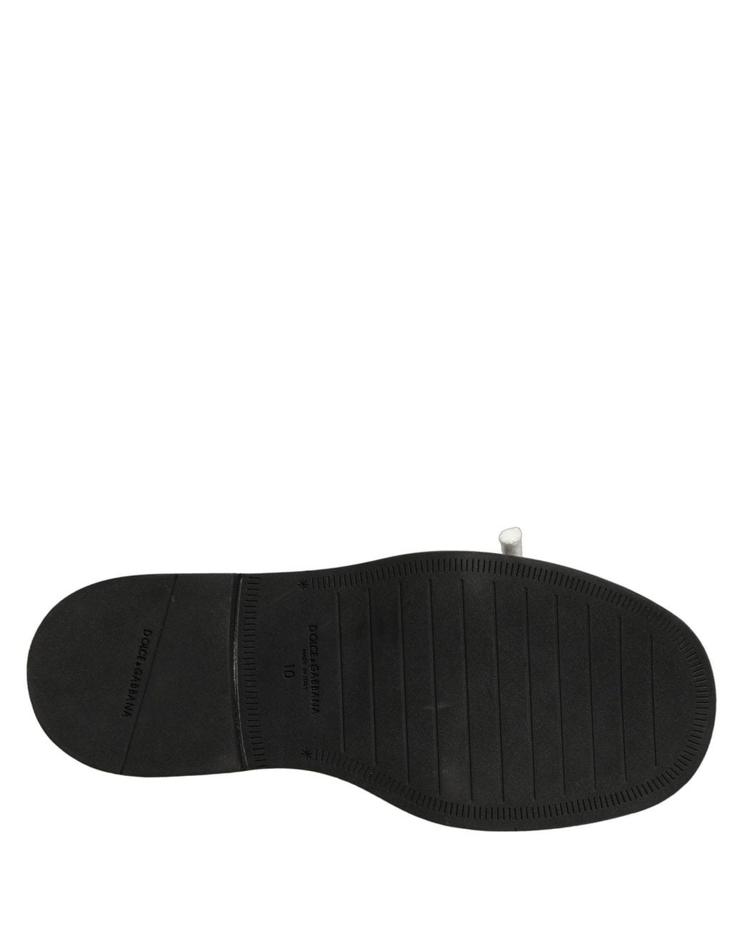 Dolce & Gabbana Black Leather Slip On Flat Sandals Shoes Accessory for men