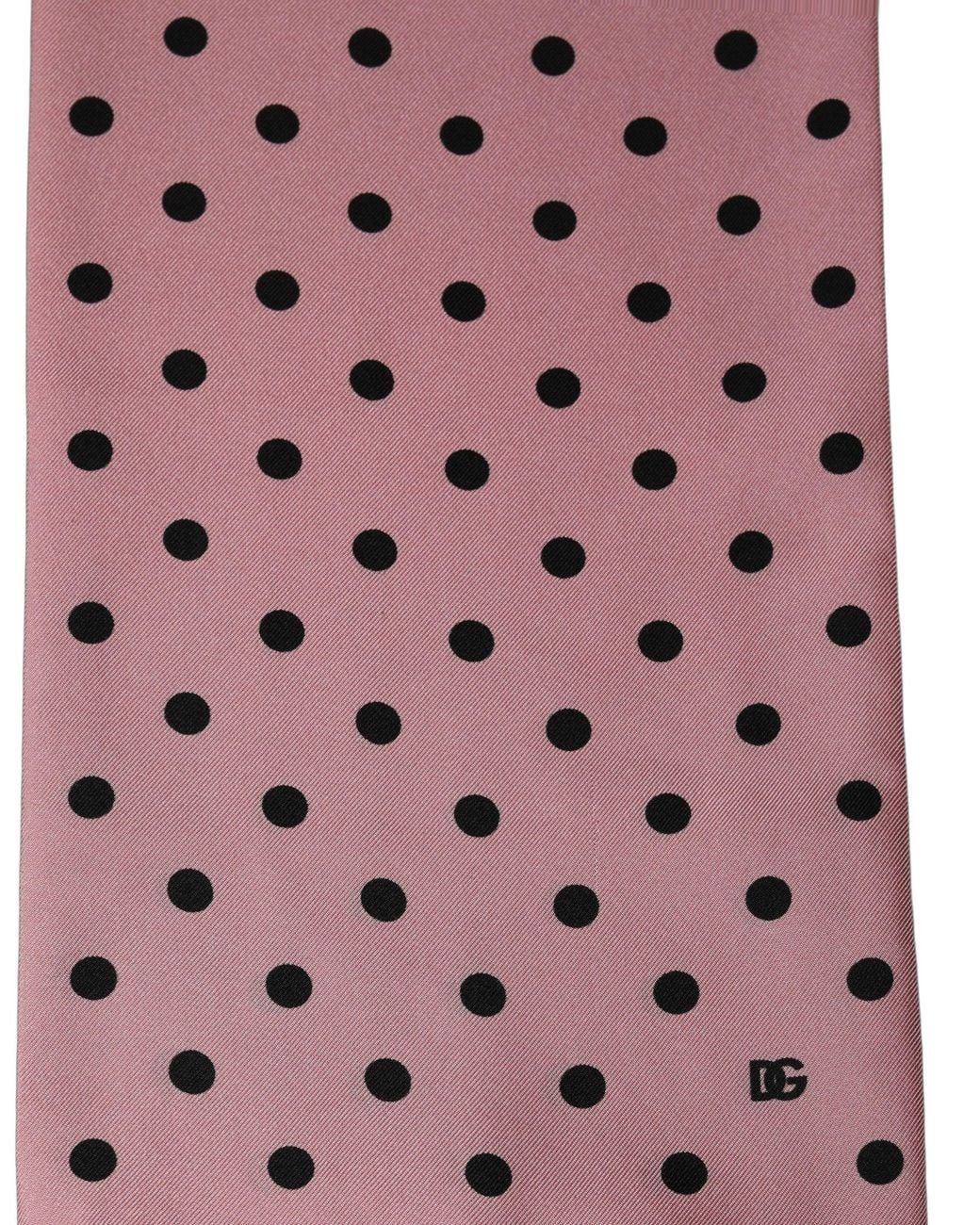 Dolce & Gabbana Red Polka Dot Silk Fringed Lace Stole Scarf for men