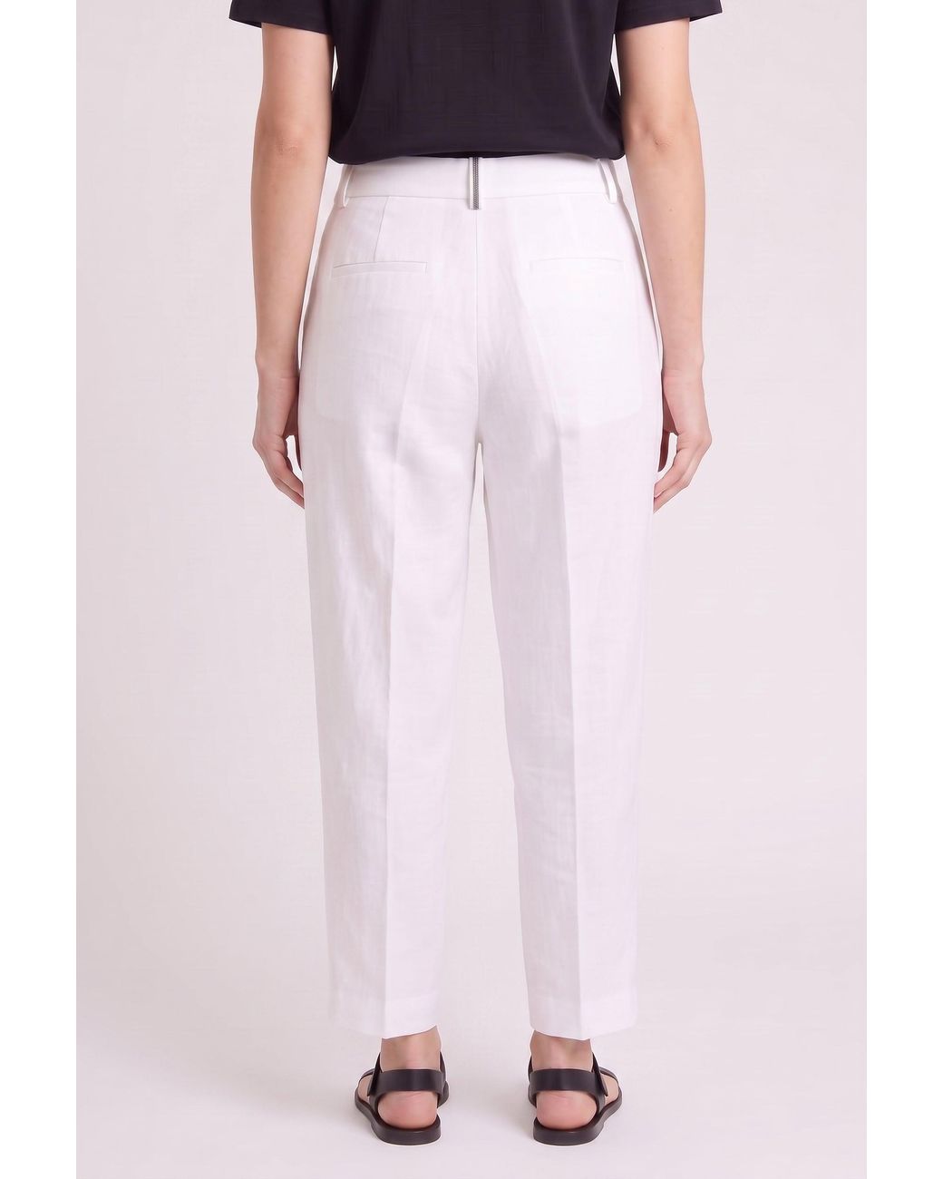 Brunello Cucinelli Pink Linen Blend Trousers Nwt