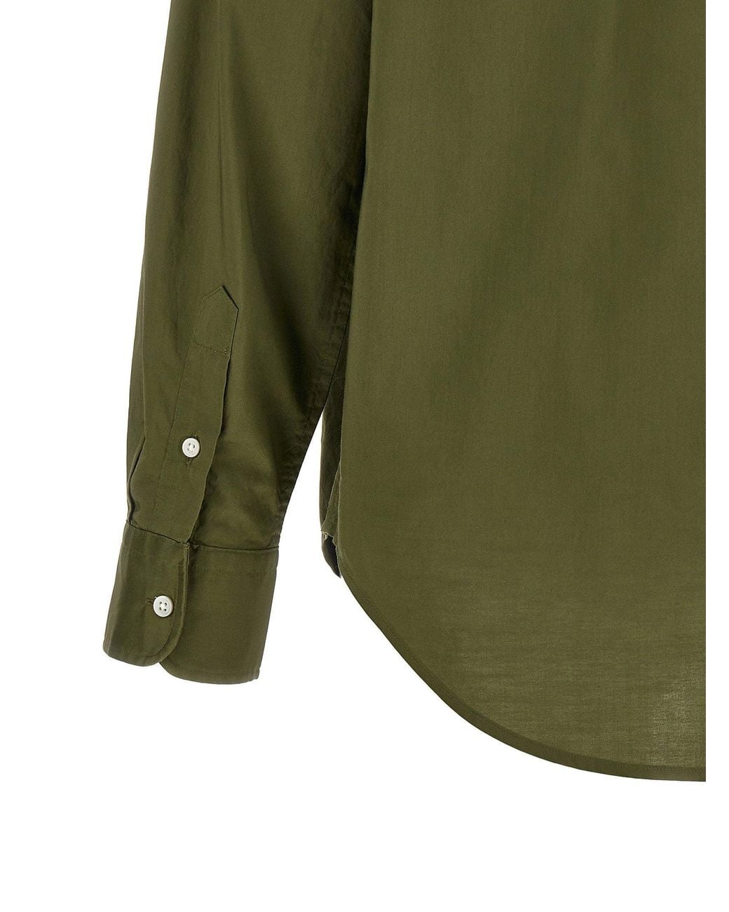 Polo Ralph Lauren Green Logo-Embroidered Cotton Shirt