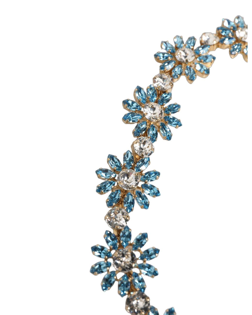 Dolce & Gabbana Green Leather Daisy Crystal Embellished Waist Belt Ayers Real Brass