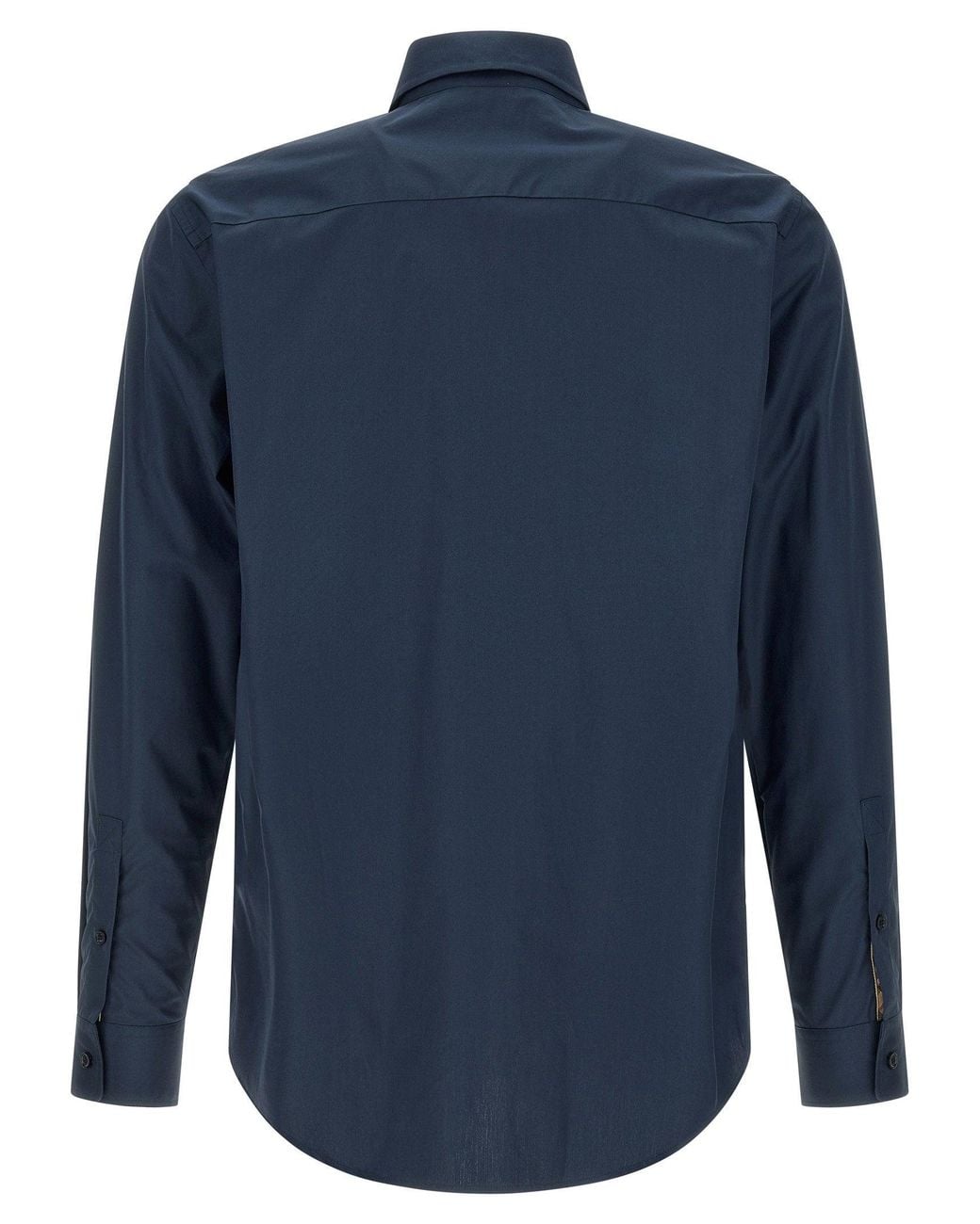 Burberry Blue Cotton Poplin Shirt for men
