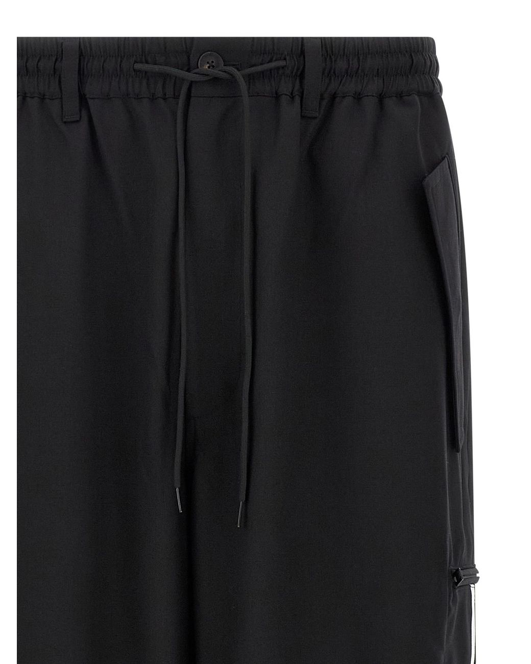 Y-3 Black Wool Blend Pants for men
