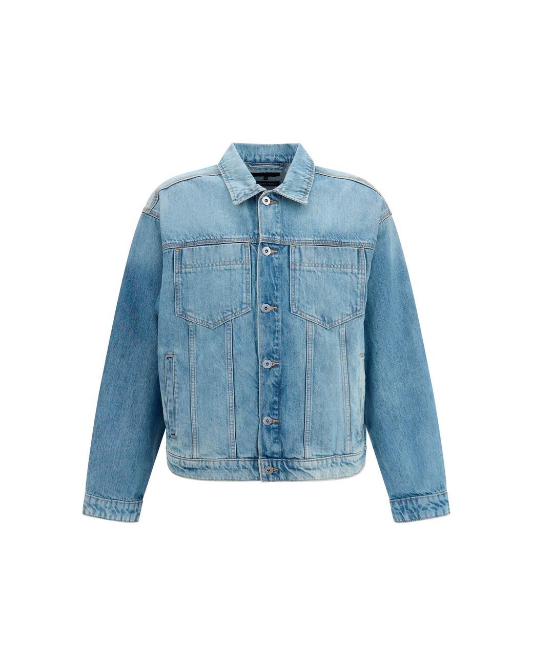 7 For All Mankind Blue Denim Jacket Medium Wash Cotton for men