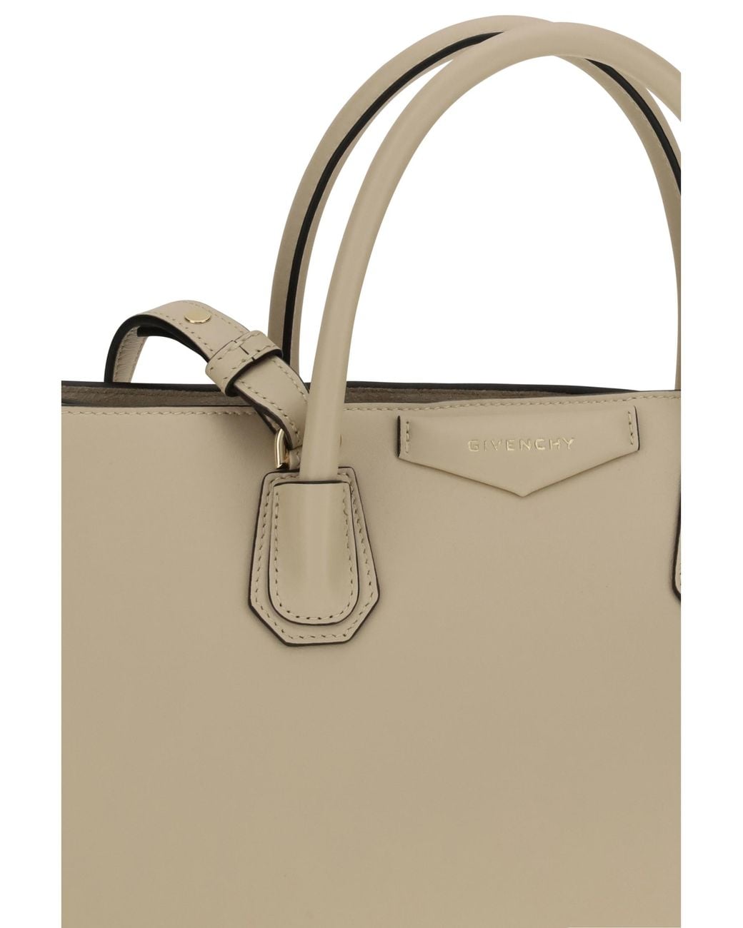 Givenchy Natural Small Antigona Catchall Glossy Grained Leather Handbag Calf Bos Taurus Hand Bags