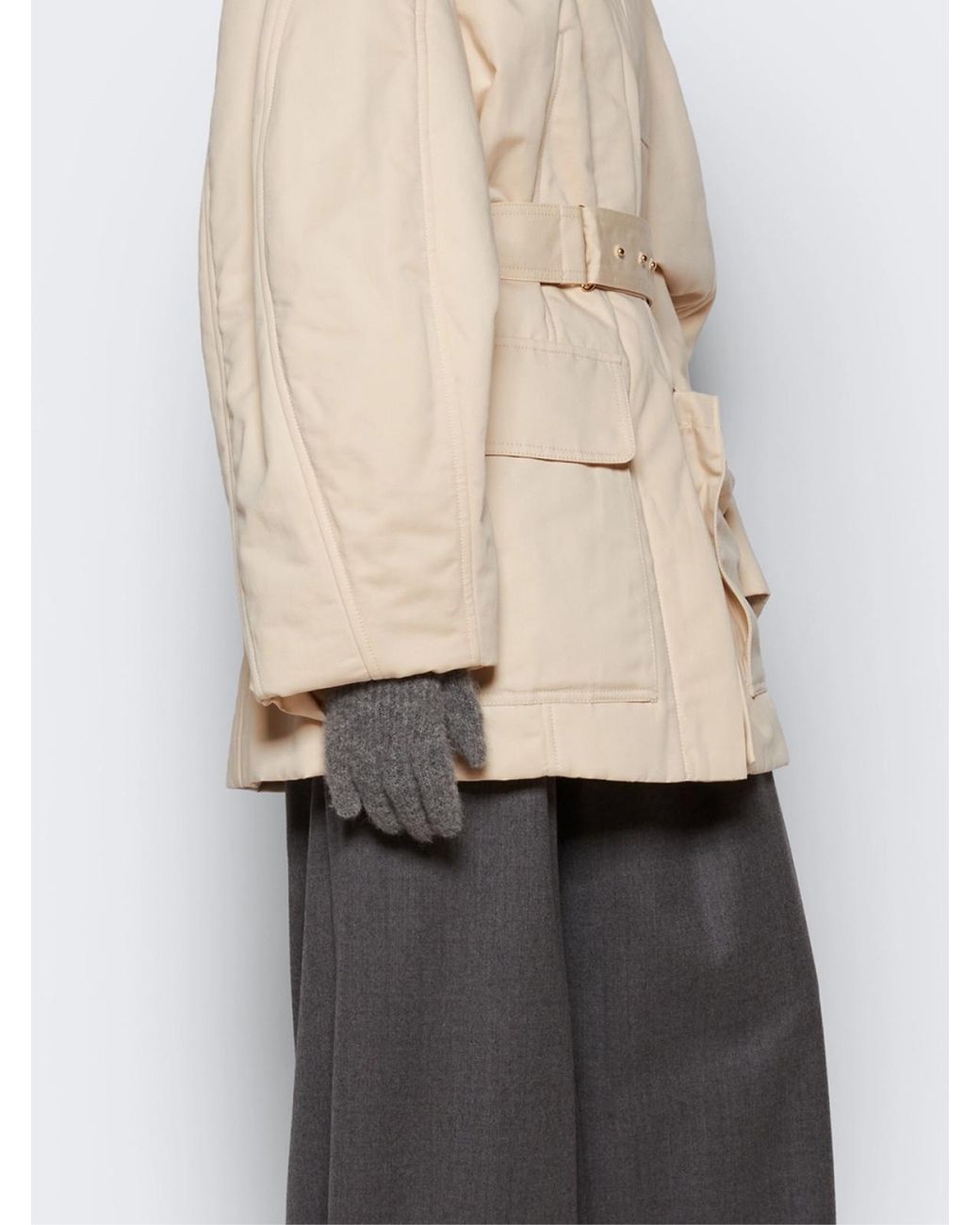 Jacquemus Gray Les Gants Gros Grain Logo Gloves