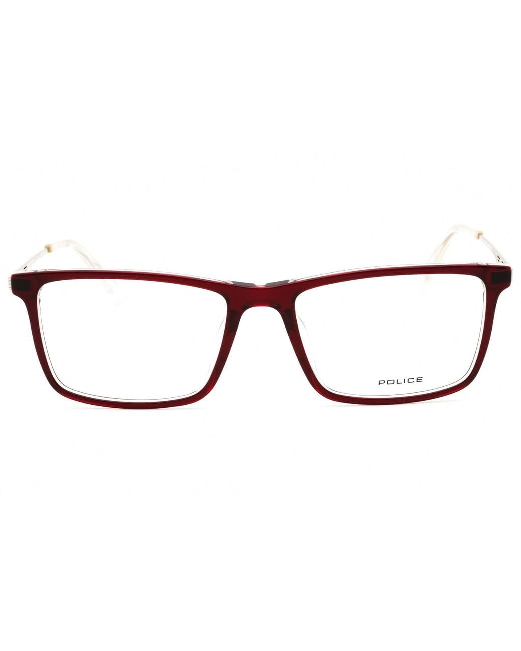 Police Black Police Vpld08 Rectangular Acetate Eyeglasses