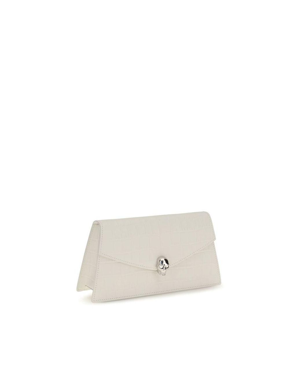 McQueen White Calf Leather Bos Taurus Shoulder Bag