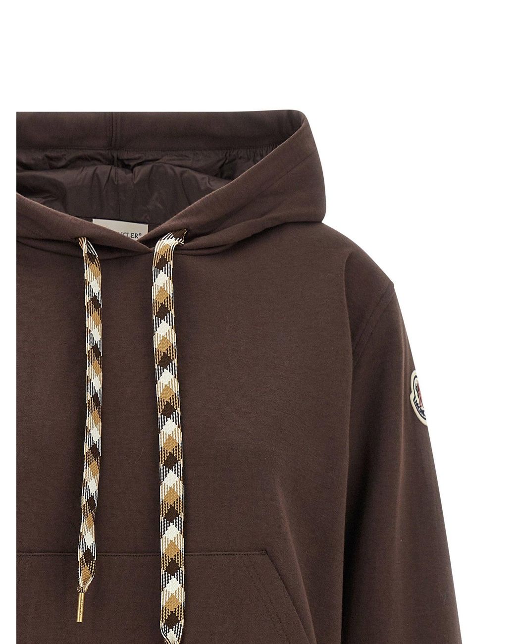 Moncler Brown Cotton-Blend Double-Knit Hoodie