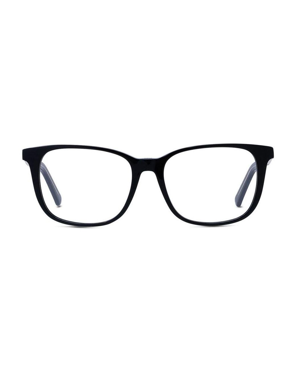Dior Brown Eyeglasses Square Full Rim, Shiny Frame And Clear Demo Lenses Lens Spiritos2I1000