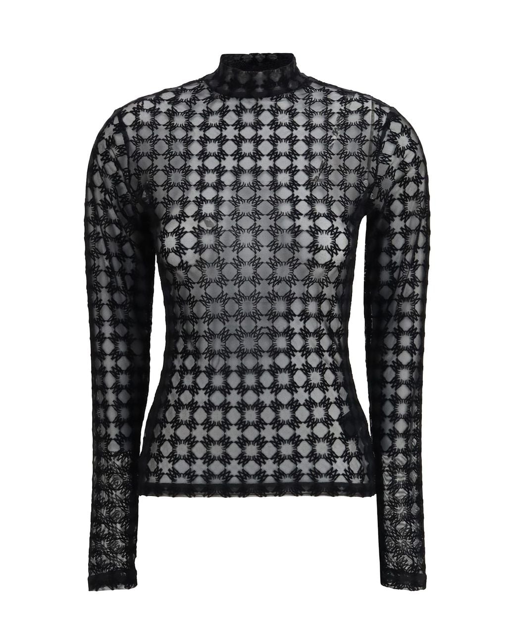 Amiri Black Semi-Transparent Top