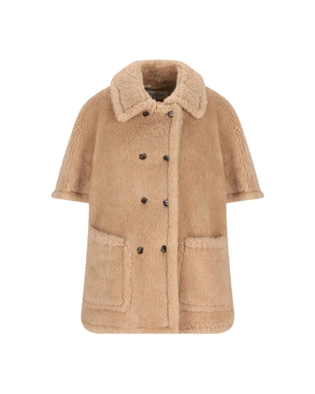 Max Mara Natural Double-Breasted Teddy Jacket