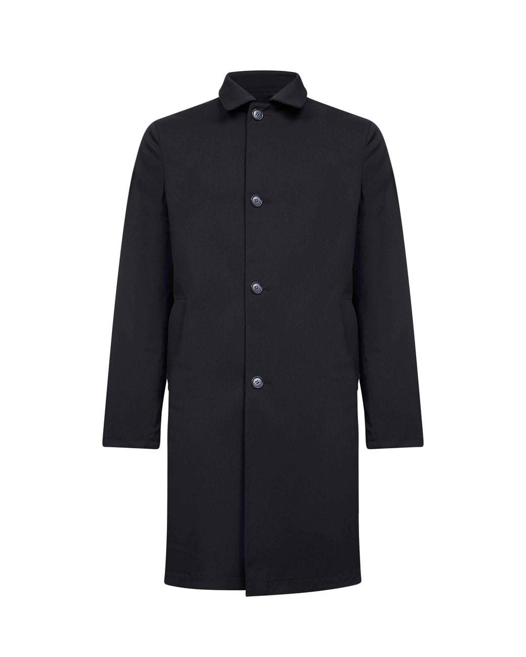 D 40 Blue Two-Tone Reversible Single-Breasted Coat for men