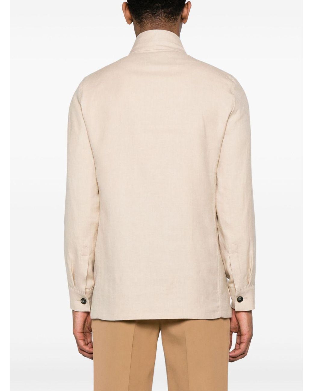 Zegna Natural Linen-Blend Shirt Jacket