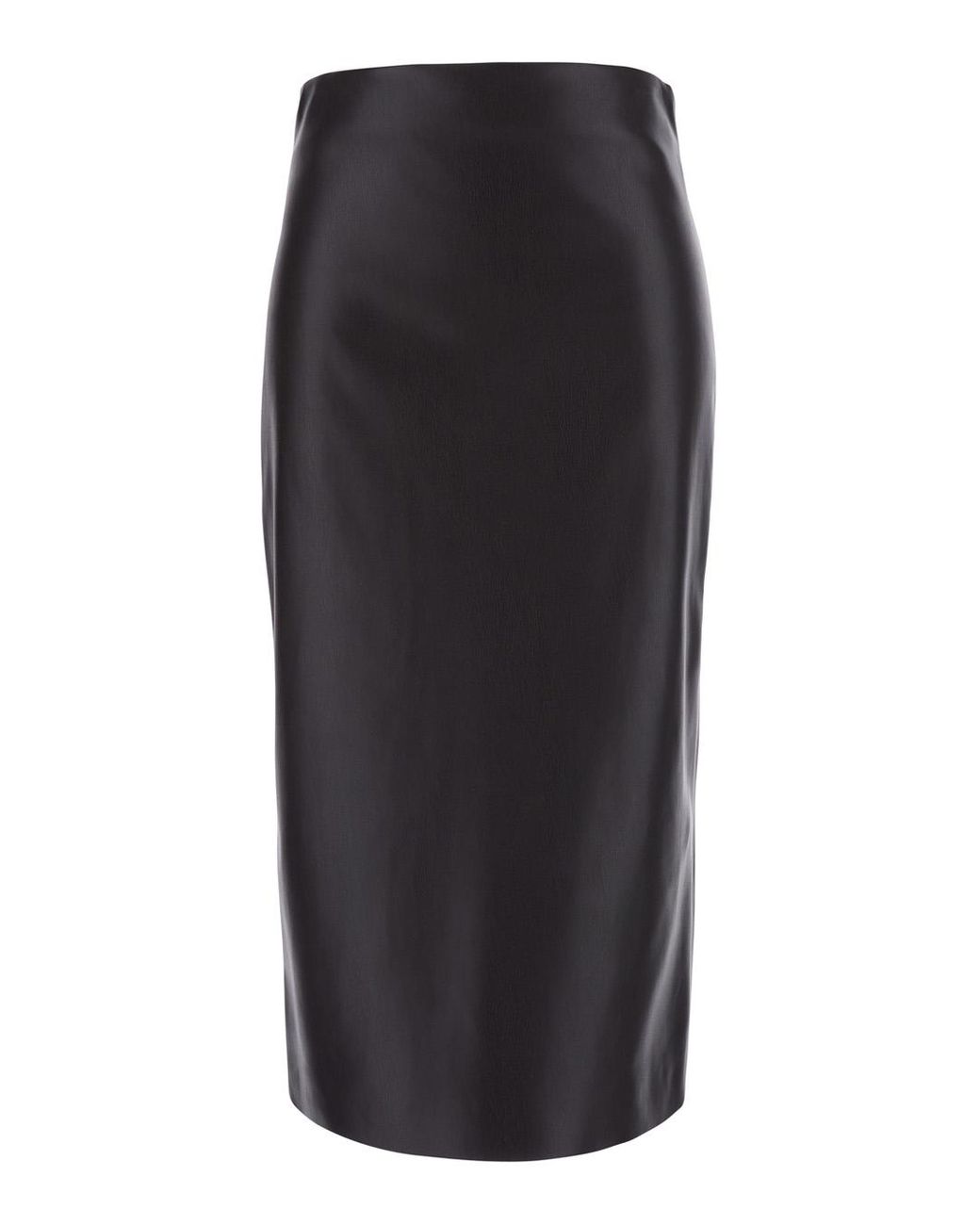 Le Plain Black Skirt Ecoleather