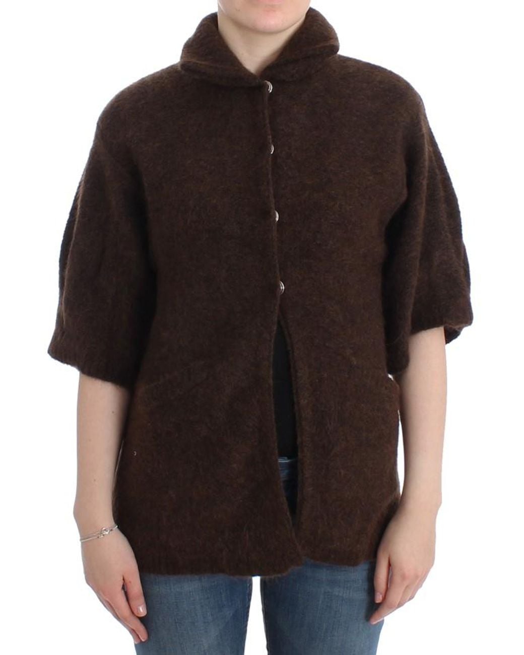 Roberto Cavalli Black Mohair Knitted Cardigan