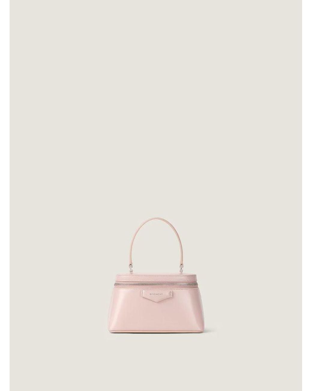 Givenchy Pink Givenchy Glazed Leather Top Handle Bag