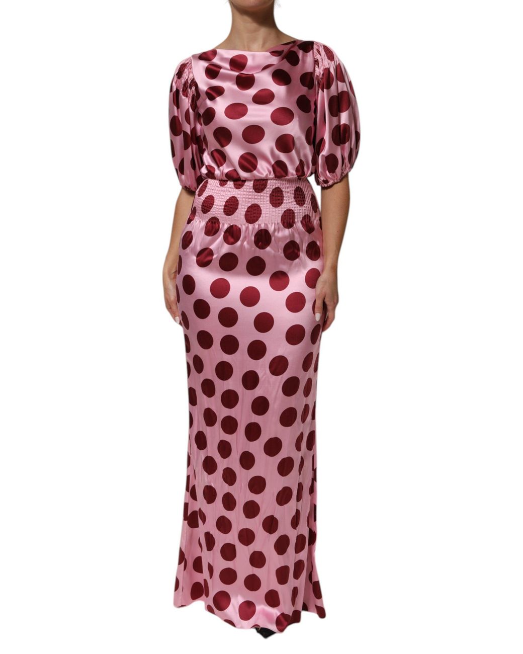 Dolce & Gabbana Red Dot Silk Dress