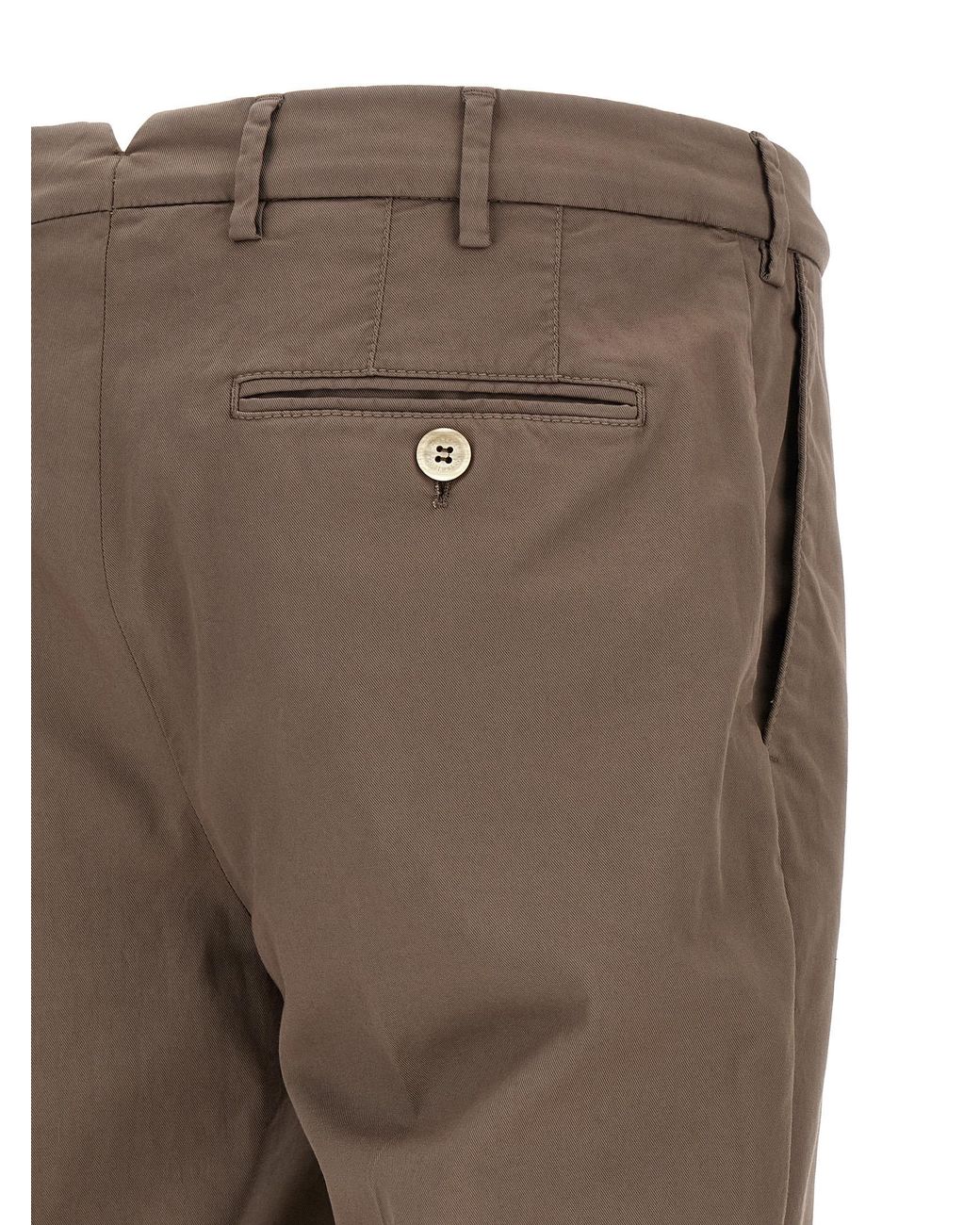 Brunello Cucinelli Gray Cotton Casual Pants for men