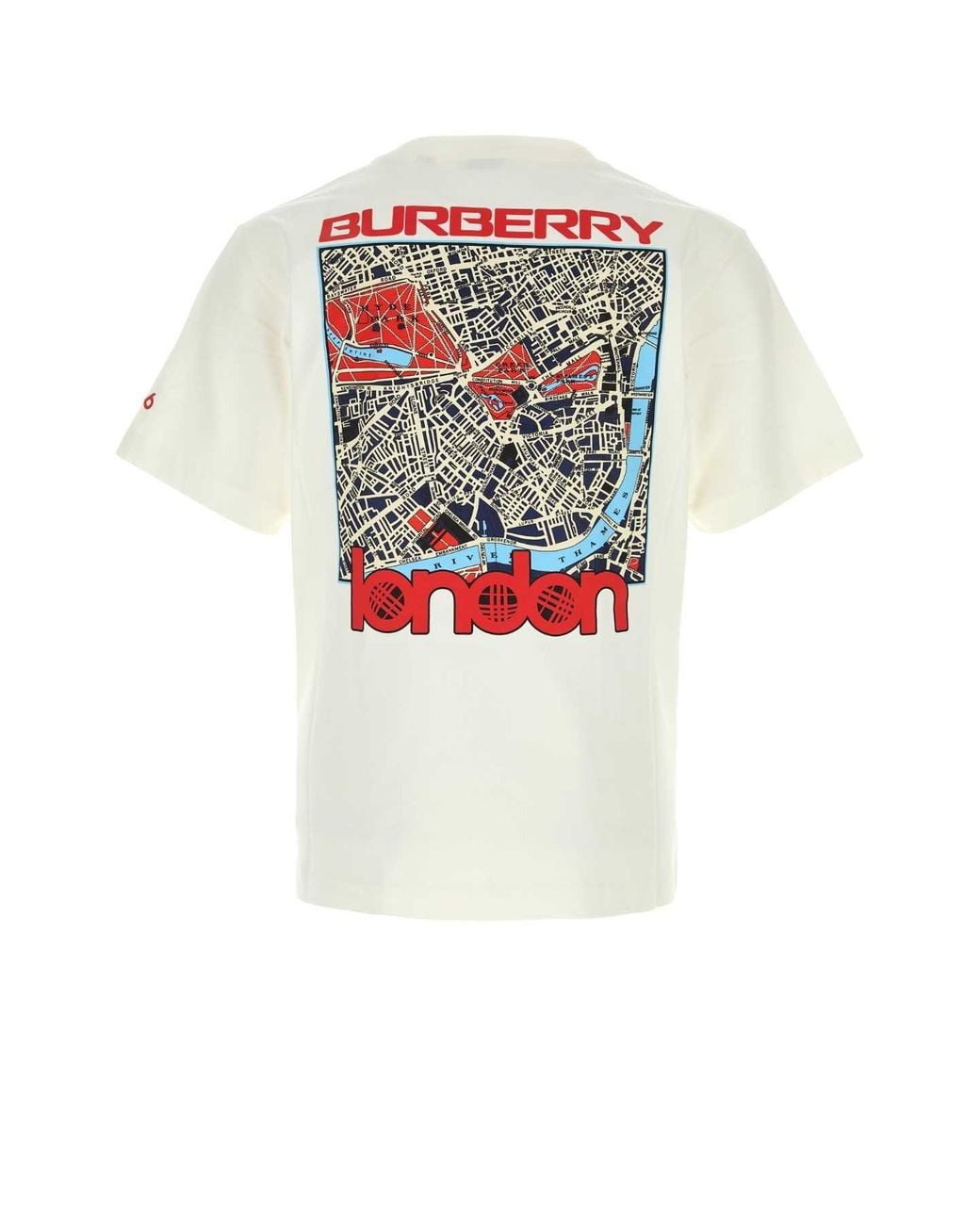 Burberry White Burberry Logo-Embroidered T-Shirt