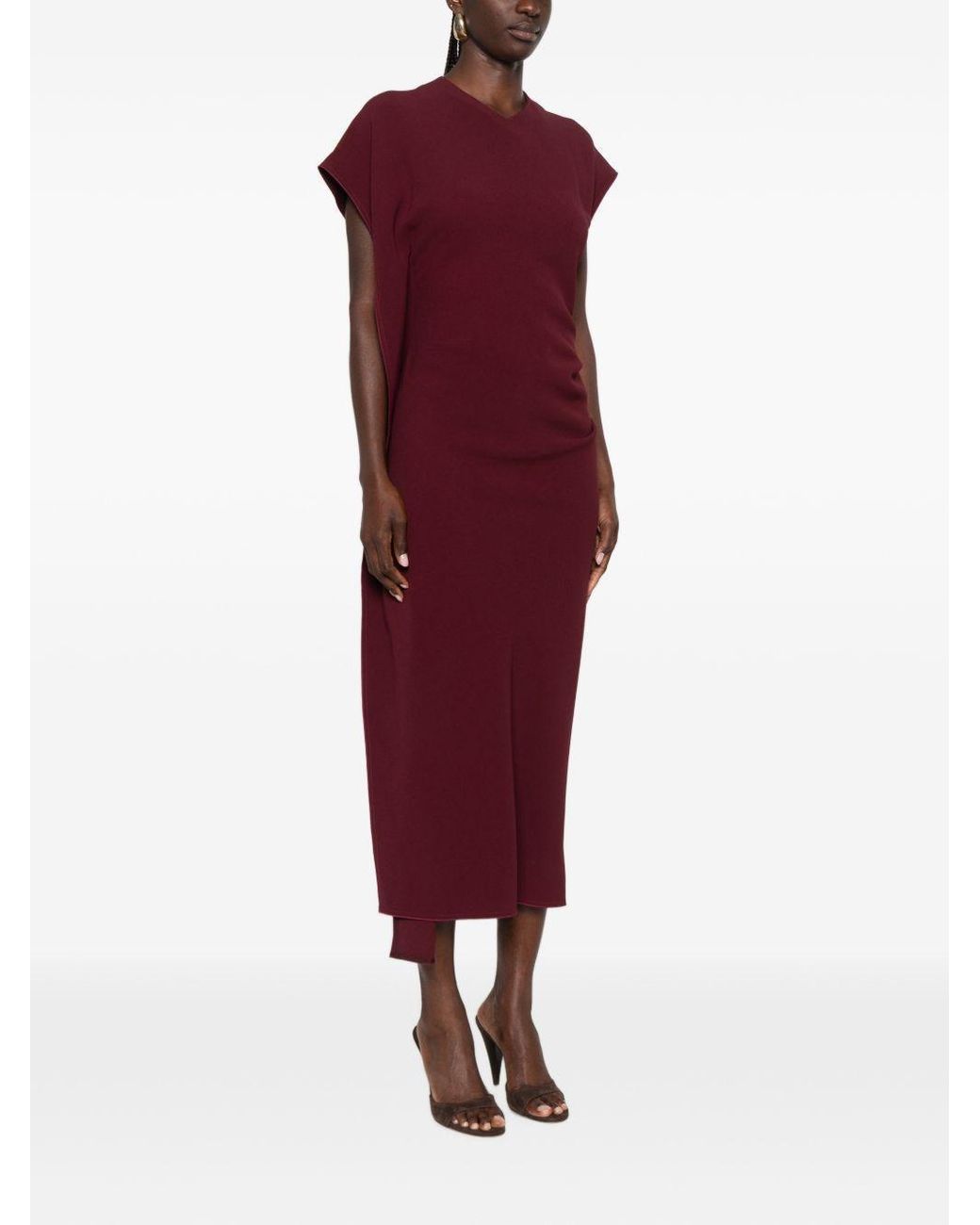 Victoria Beckham Purple Dress Victoria Viscose