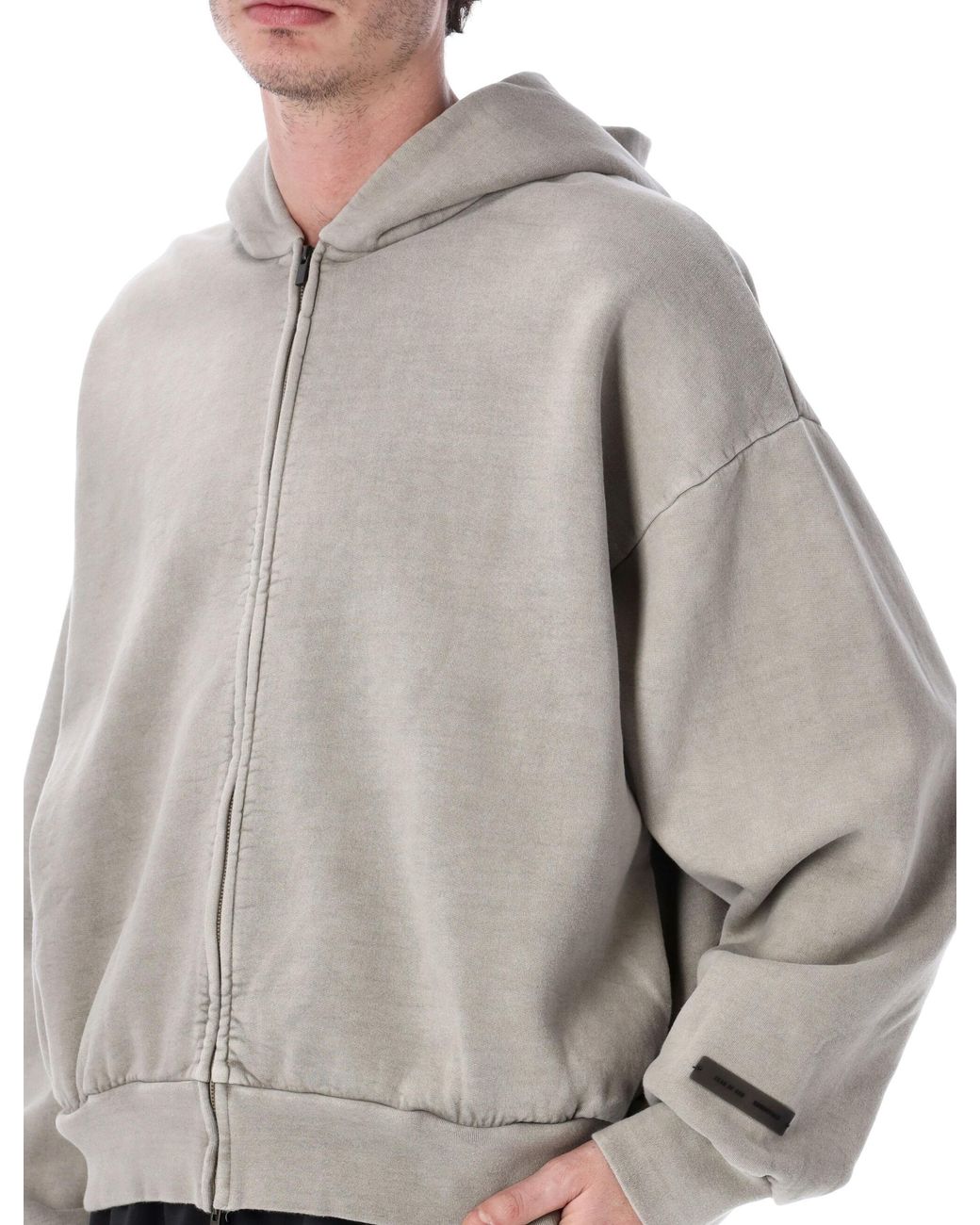 Essentials x Fear Of God Fear Of God Essentials Full Zip Hoodie Smoke ...