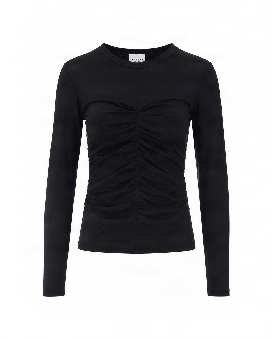 Isabel Marant Blue Top Delesa Flannel Mélange Jersey Polyester Sweater