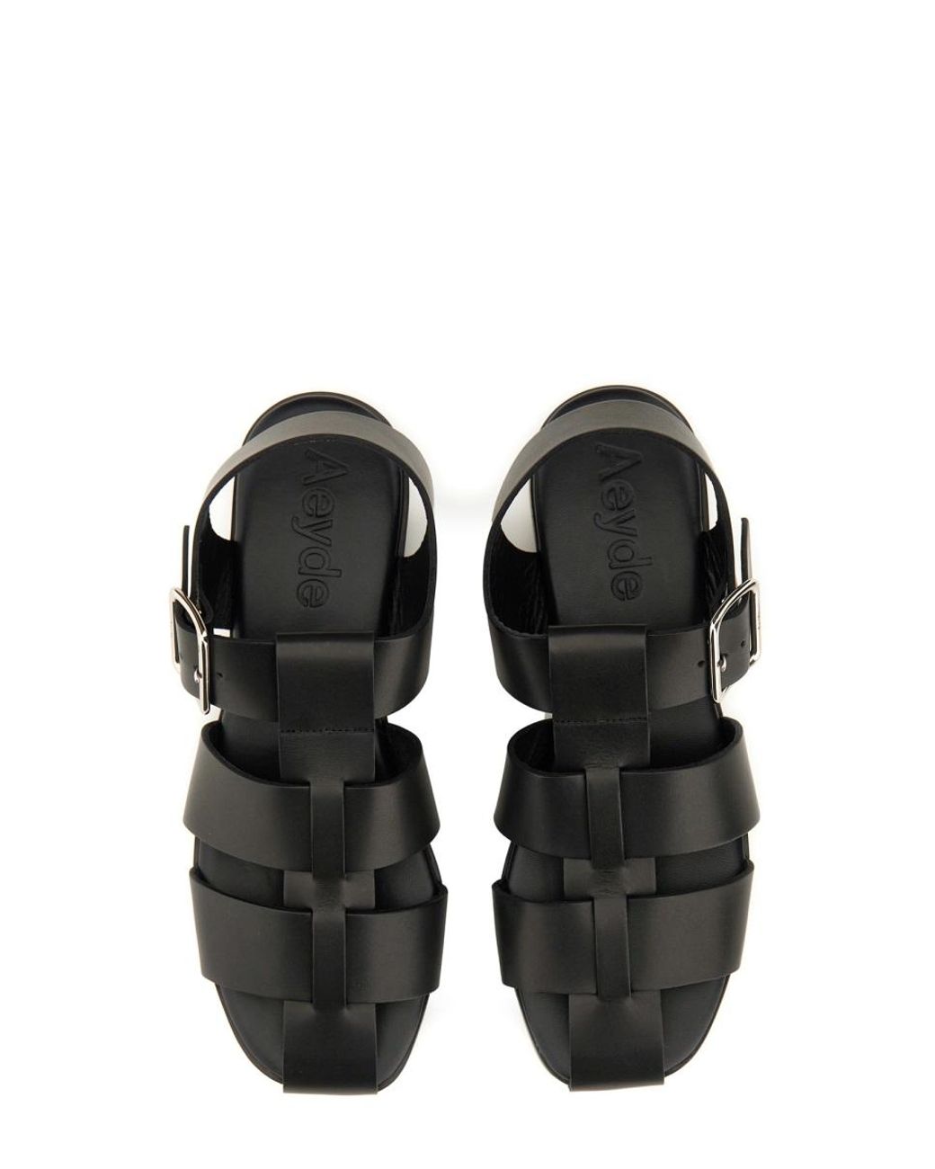 Aeyde Black Sandals Calf Leather