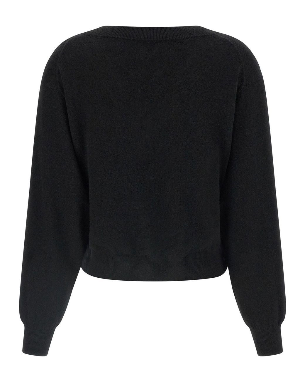 Nude Black Knotted V-Neck Sweater