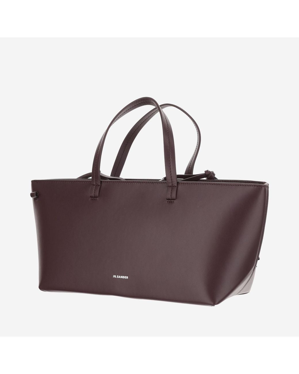 Jil Sander Purple Small Bateau Tote Bag Calfskin Satchels & Cross Body
