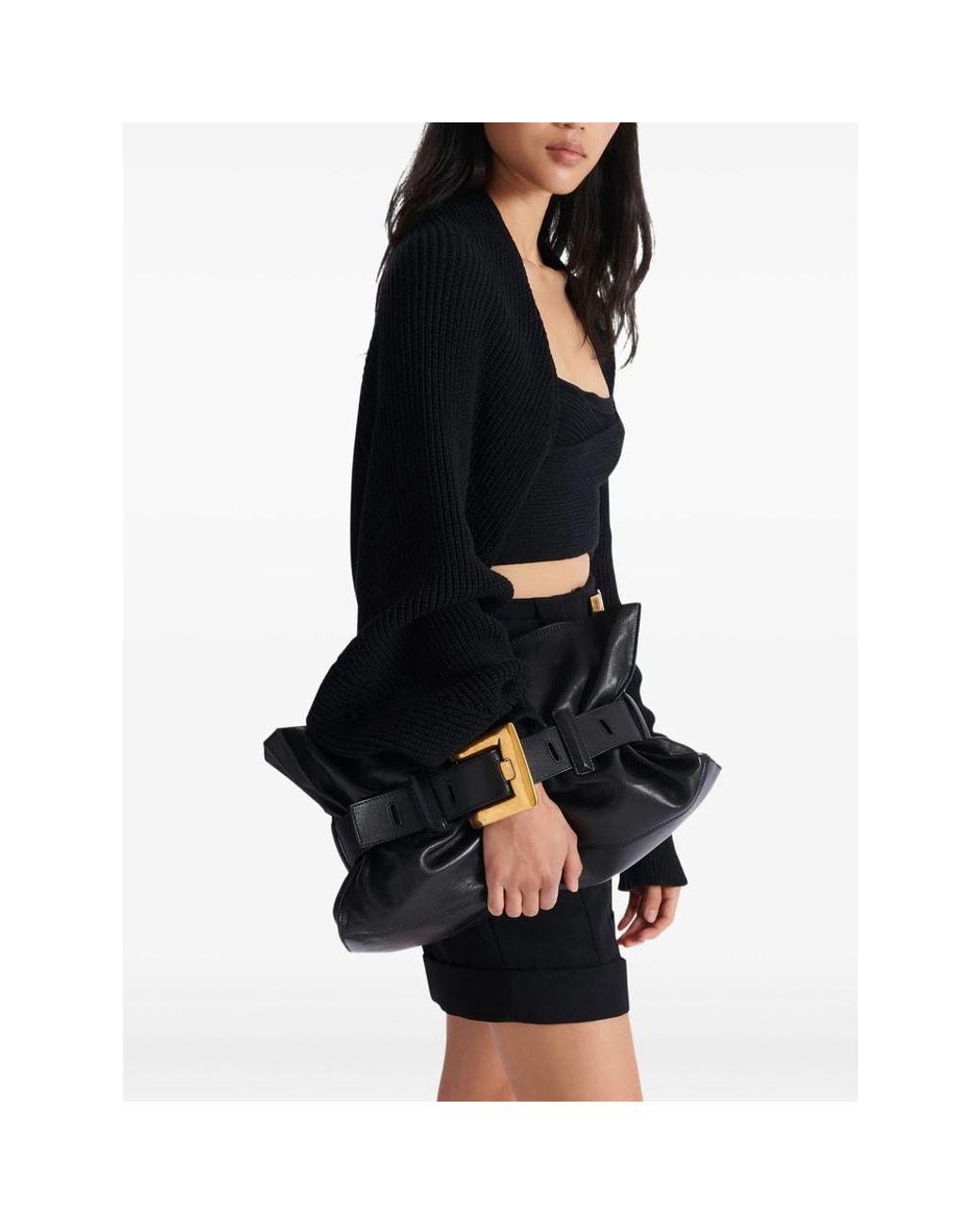 Balmain Black Shoulder Bags