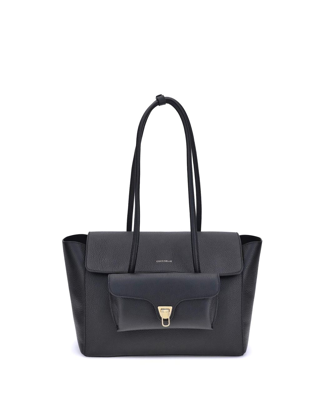 Sac à Main Femme Coccinelle Double Beat – Modèle E1T8A110201001 En Cuir Noir – Sac Bandoulière Tendance