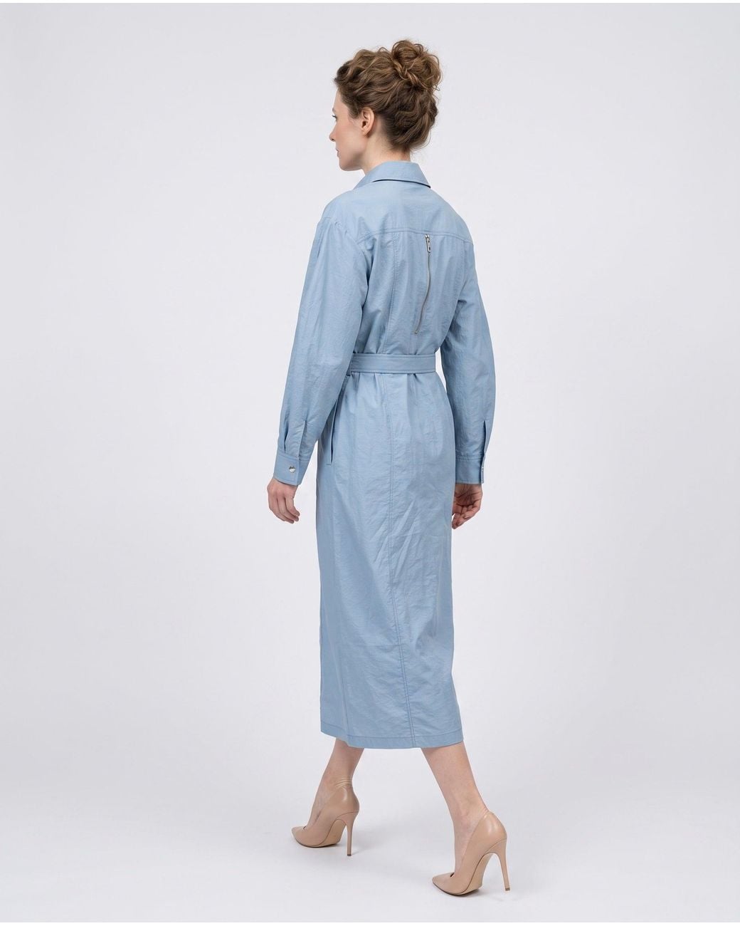 Brunello Cucinelli Blue Light Cotton Dress