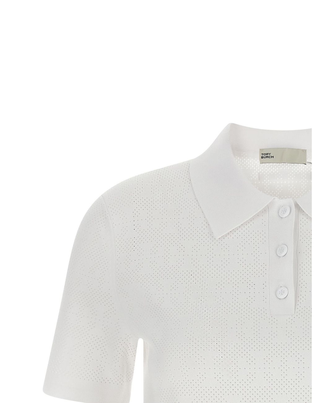 Tory Burch White Viscose Polo Shirt