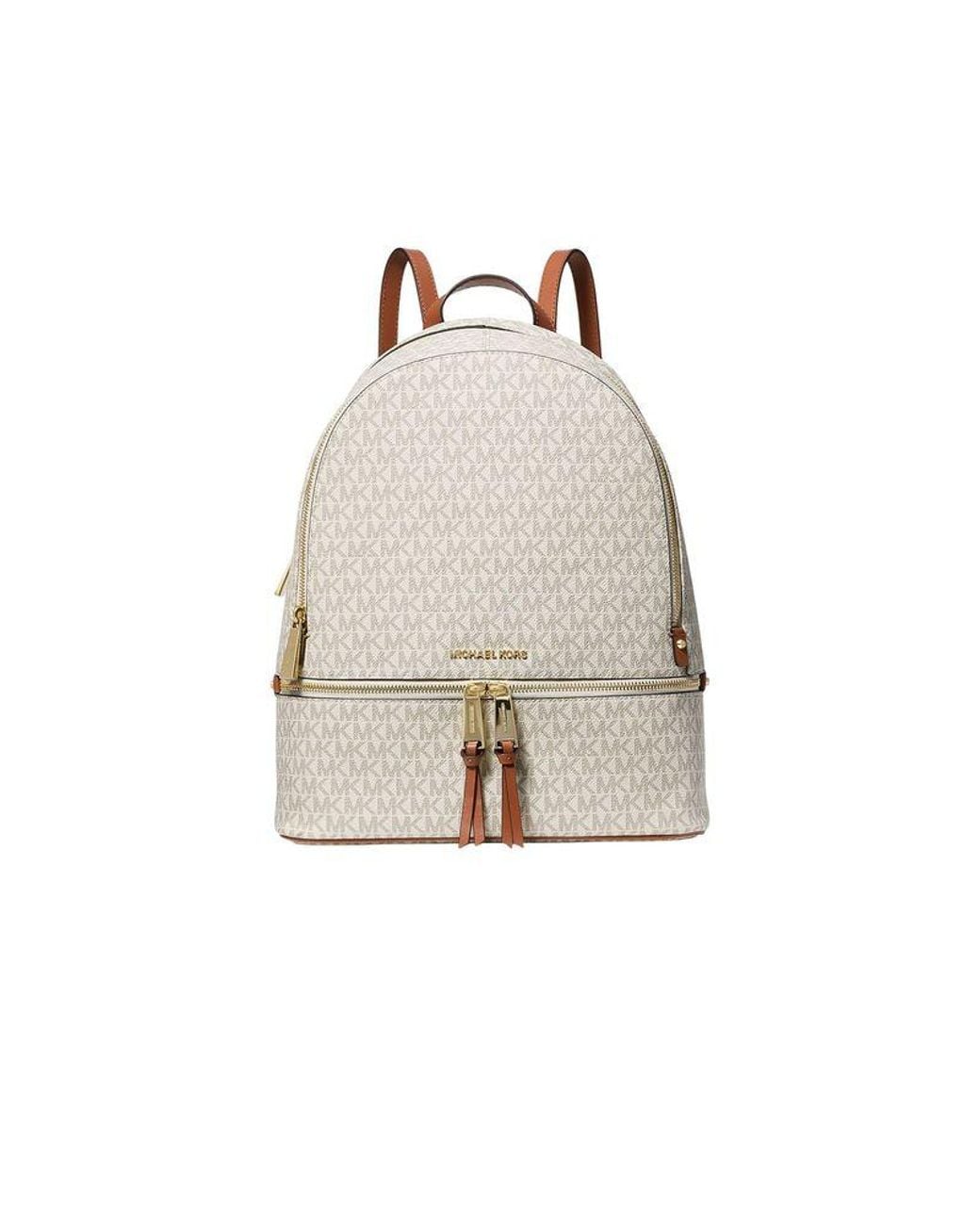 Michael Kors White Backpack 89.Coated Canvas