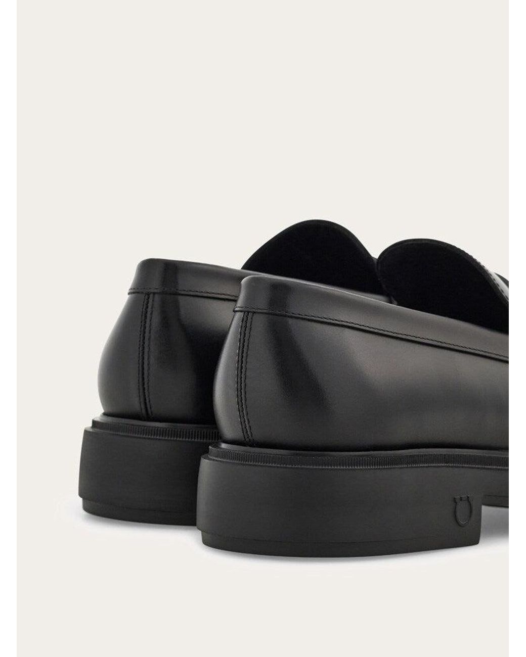 Ferragamo White Calf Leather Loafers for men