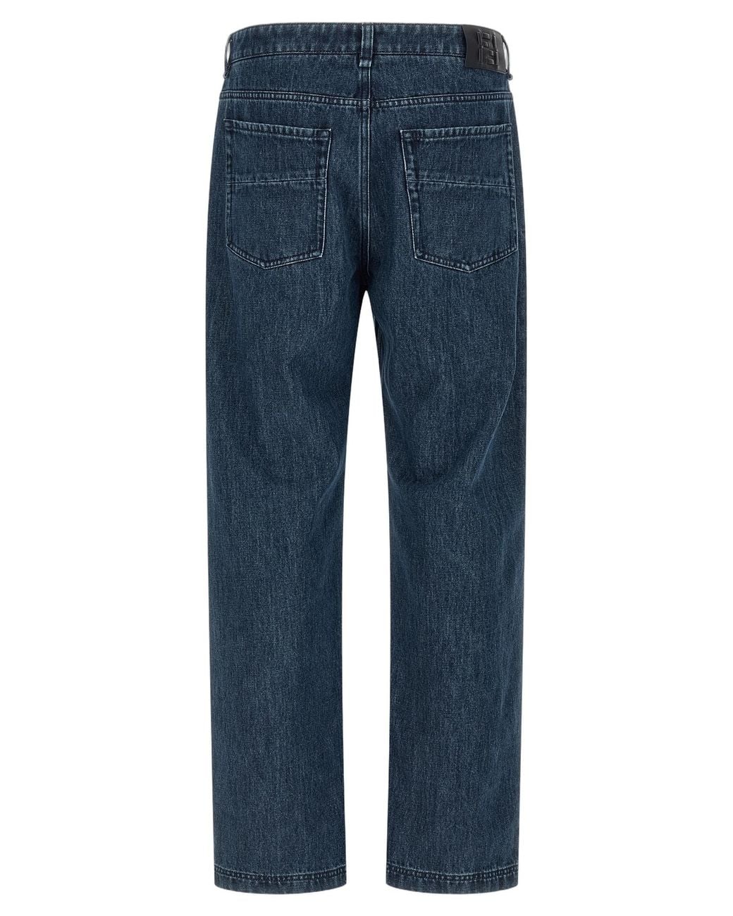 Fendi Blue Fendi Flared Cotton Jeans for men
