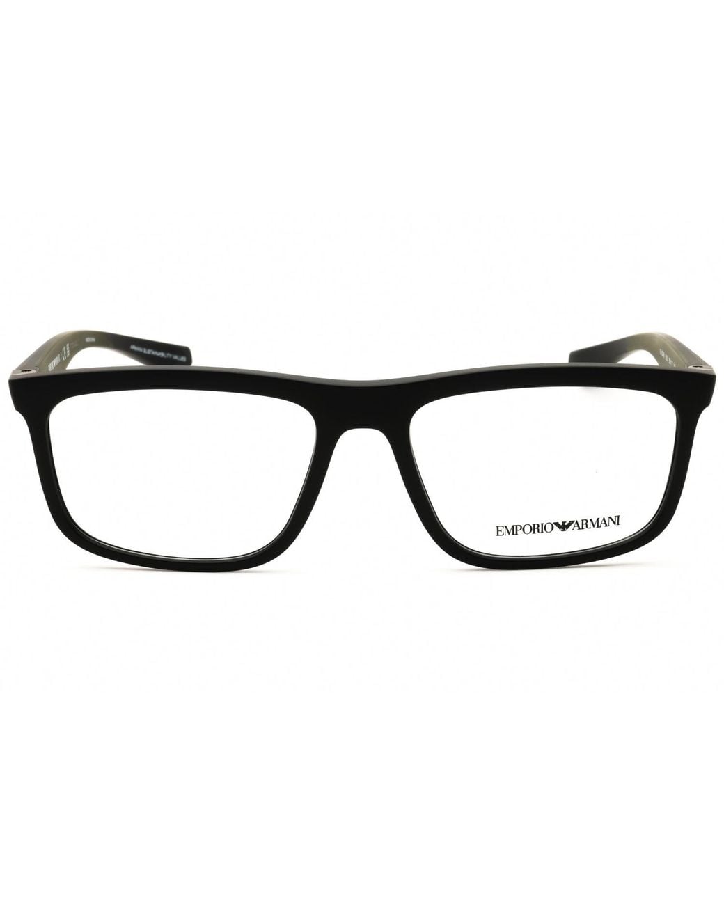 Emporio Armani Black Emporio Armani 0Ea3246 Rectangular Propionate Frame Eyeglasses