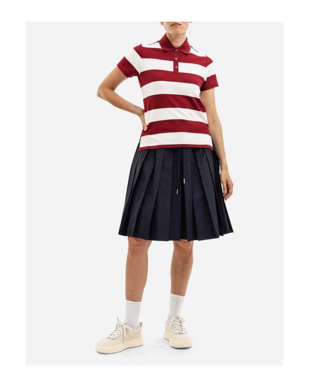 Moncler Red Ss Polo T-Shirts And Polos