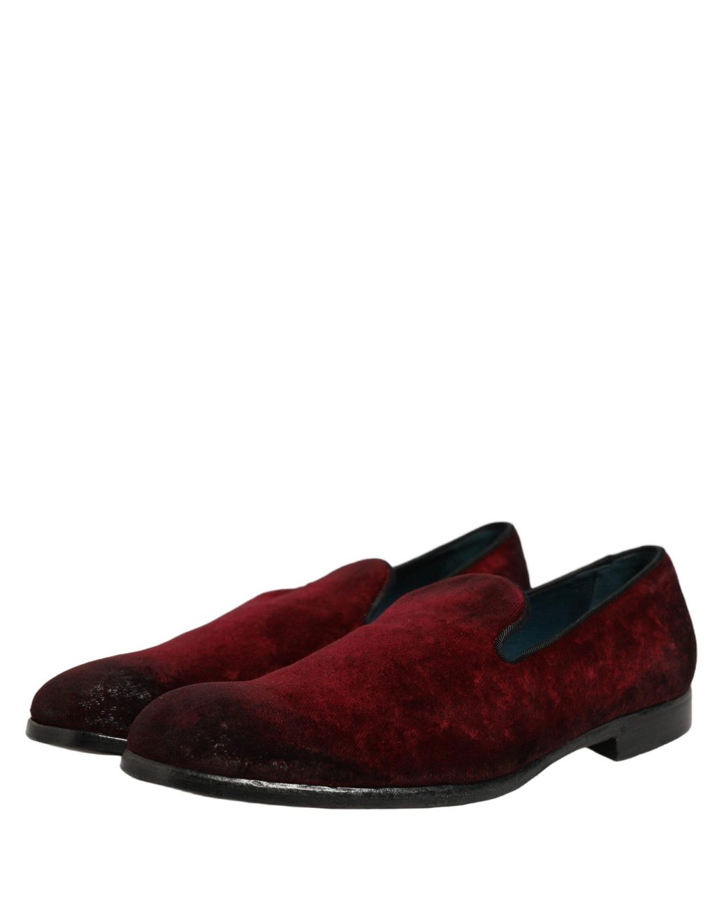 Dolce & Gabbana Black Suede Slip On Slippers Loafers Shoes Leather for men