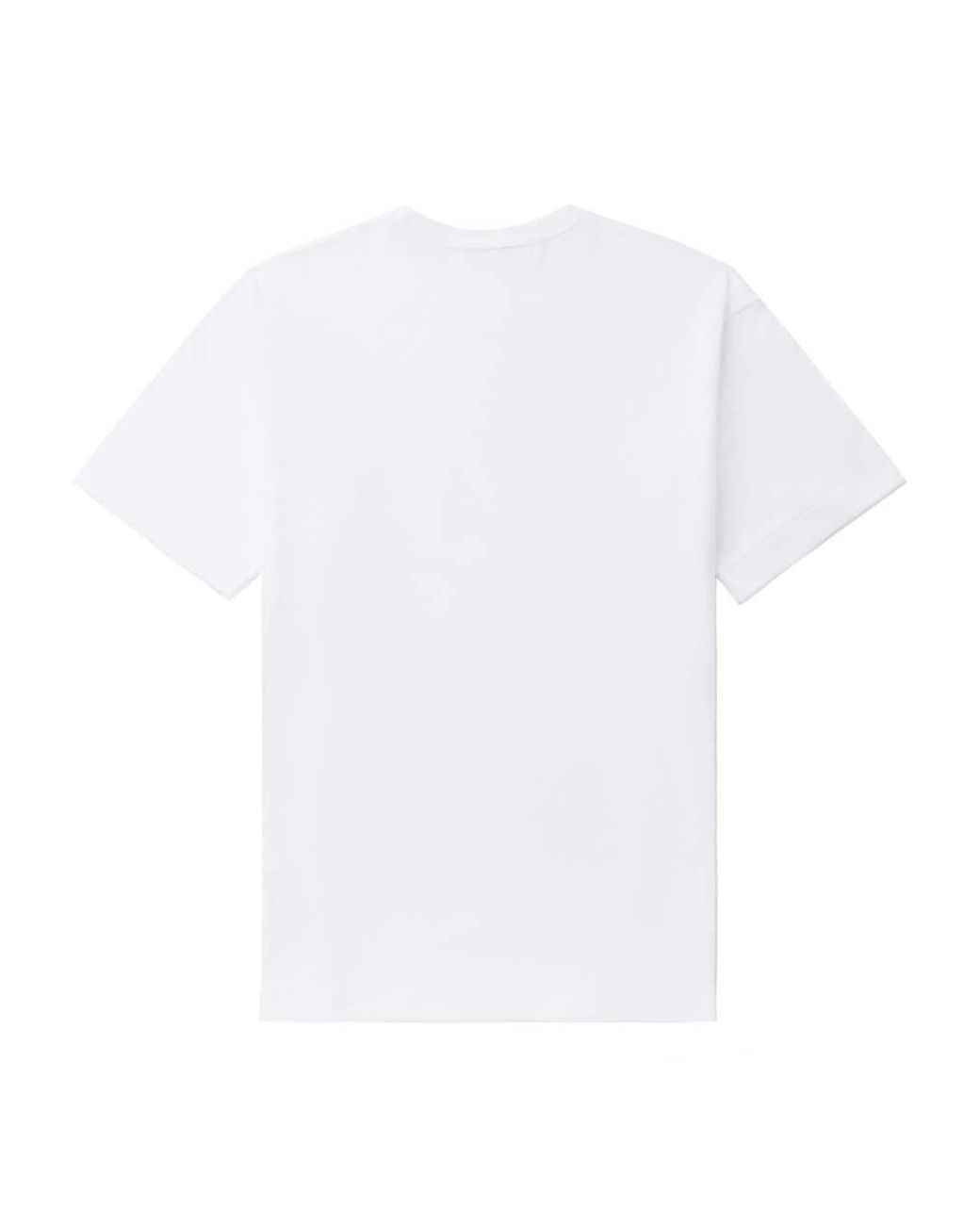 Comme des Garçons White Heart-Embroidered Cotton T-Shirt