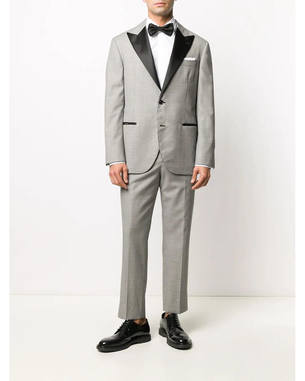 Brunello Cucinelli Gray Single-Breasted Fitted Blazer Clothing for men