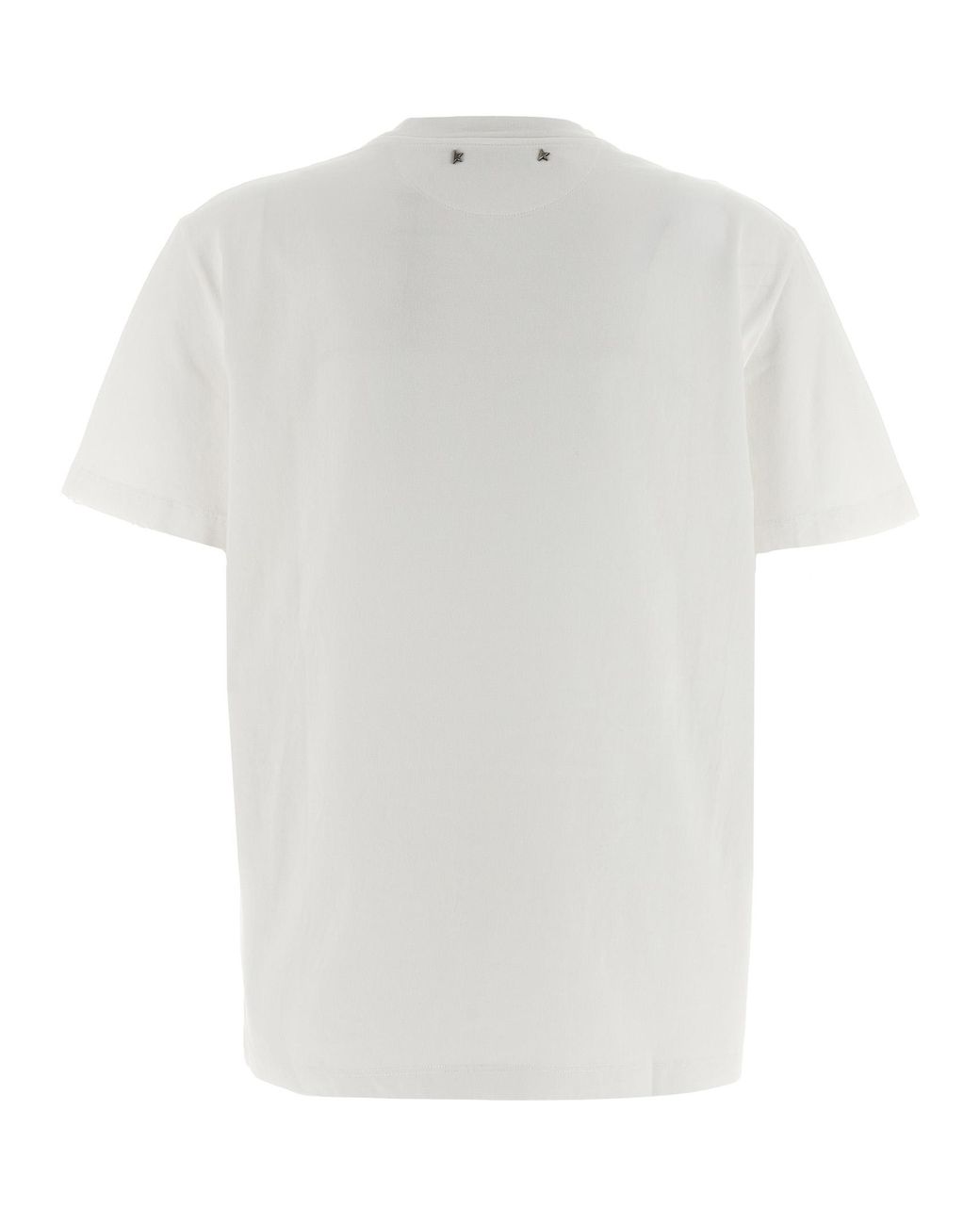 Golden Goose Deluxe Brand White Crystal Crew Neck T-Shirt