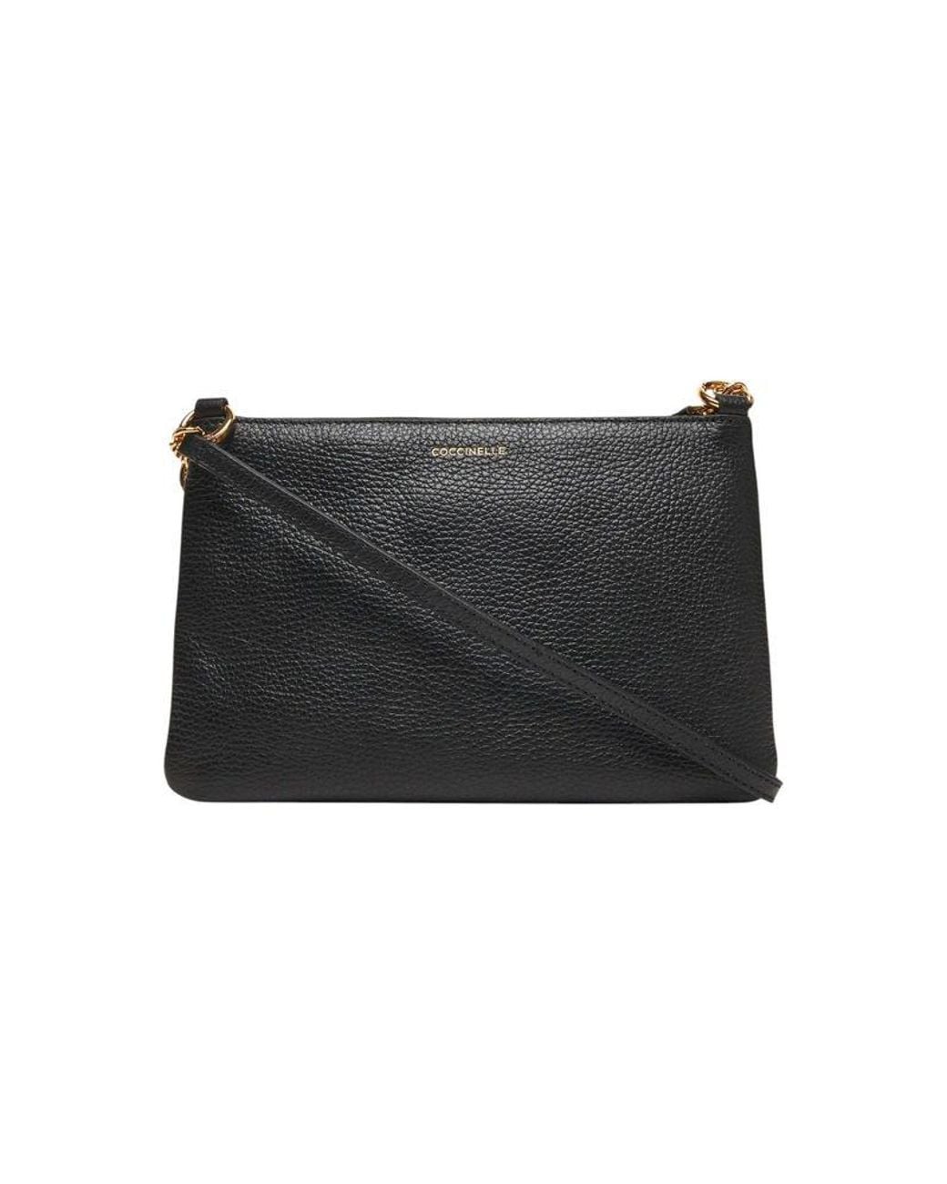 Coccinelle Black Crossbody Bag Cowhide Leather