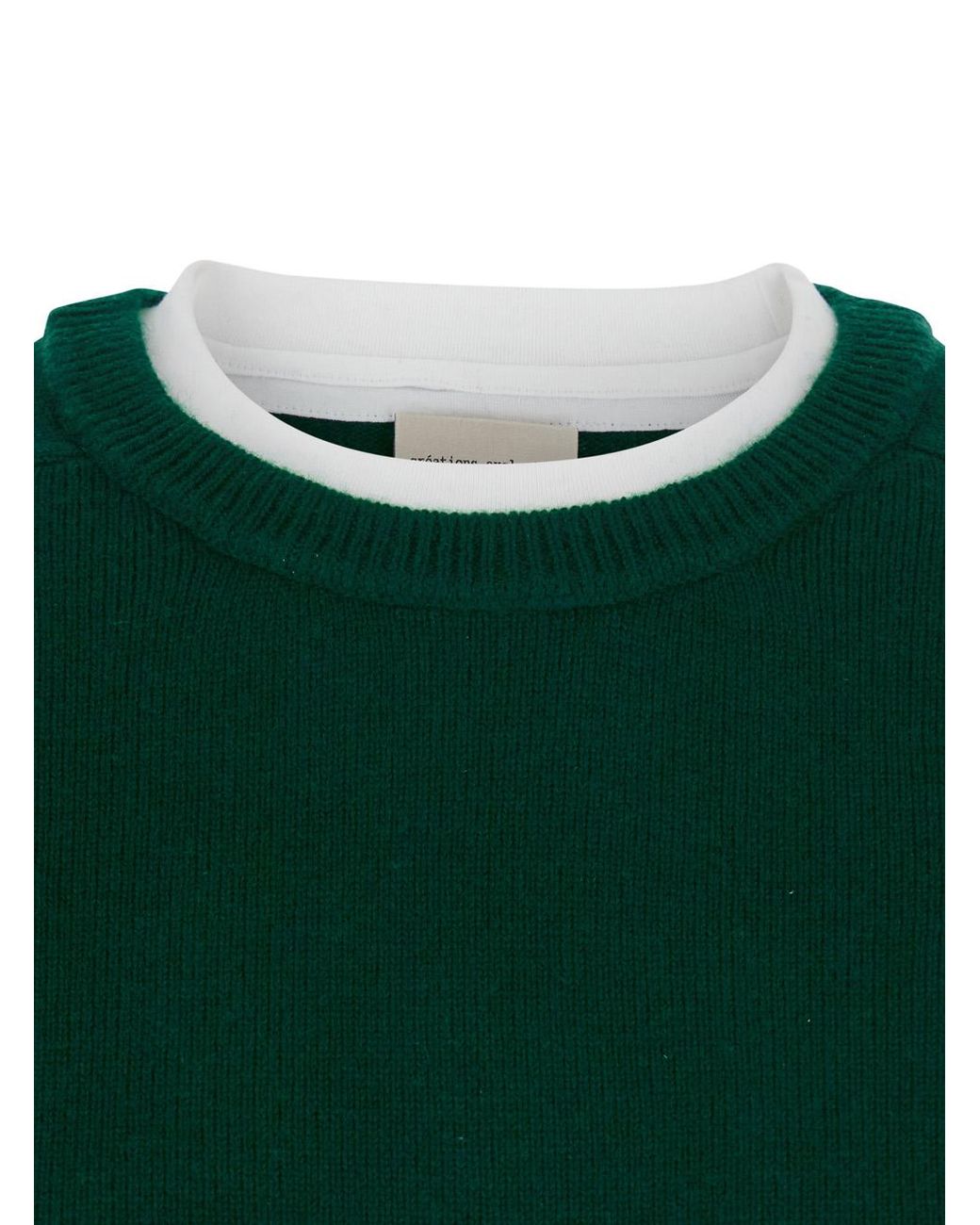 Semicouture Green Knit Top Wool-Cashmere Tops