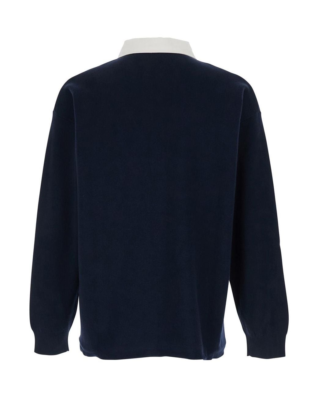 Boss Blue Polo Collar Sweater for men